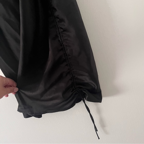 Topshop Slip Dress Mini Cowl Neck Adjustable Side Ruching size 10 Petite - Picture 4 of 9